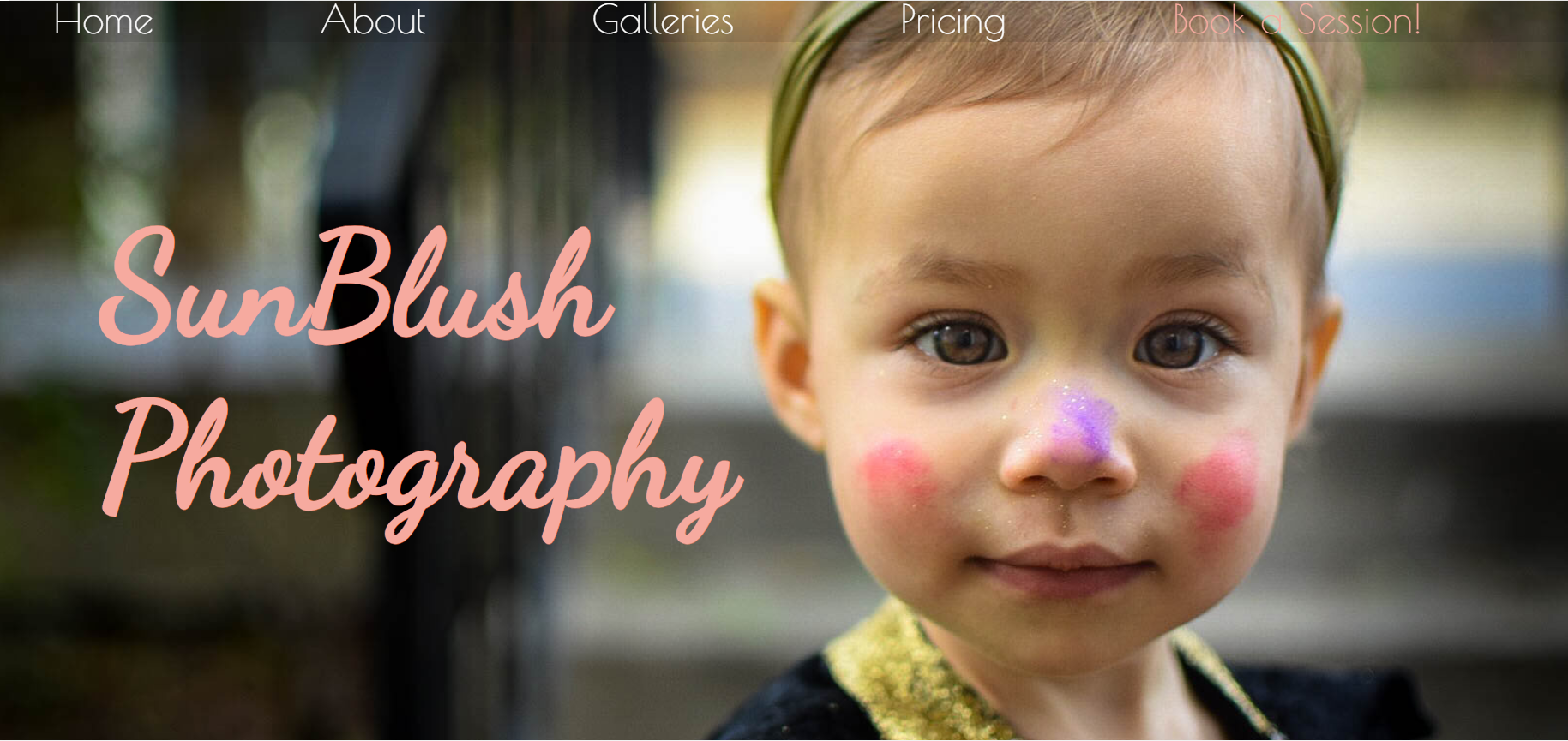 Sunblush Photography website